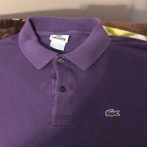 Lacoste Purple 2 Button Shirt
